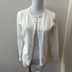 white cardigan